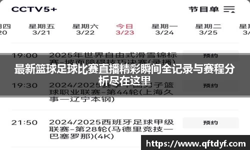 最新篮球足球比赛直播精彩瞬间全记录与赛程分析尽在这里